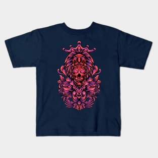 Jungle king skull Kids T-Shirt